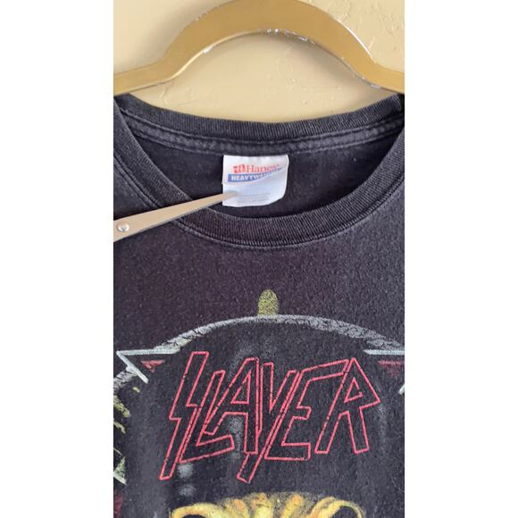 Rare Y2K Vintage 2005 Slayer Double Siding Graphic Rock Band T-Shirt Size Large - Picture 6 of 8